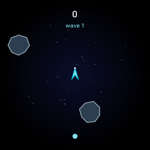 Wave clear screen with score and high score