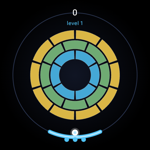 A fresh level with full rings of bricks