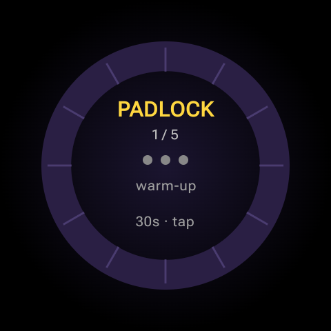 Set pin lit while sweeping the dial