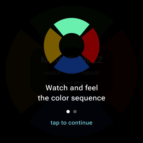 How to play — watch and feel the colour sequence